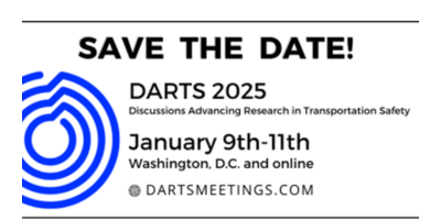 White background with text that reads: Save the Date, Darts 2025, January 9-11, Washington DC and online
