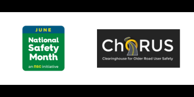National Safety Month logo and ChORUS logo. 